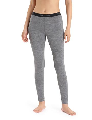 Gritstone Heather Women's Icebreaker Merino 200 Oasis Thermal Leggings | USA 1550MQZA